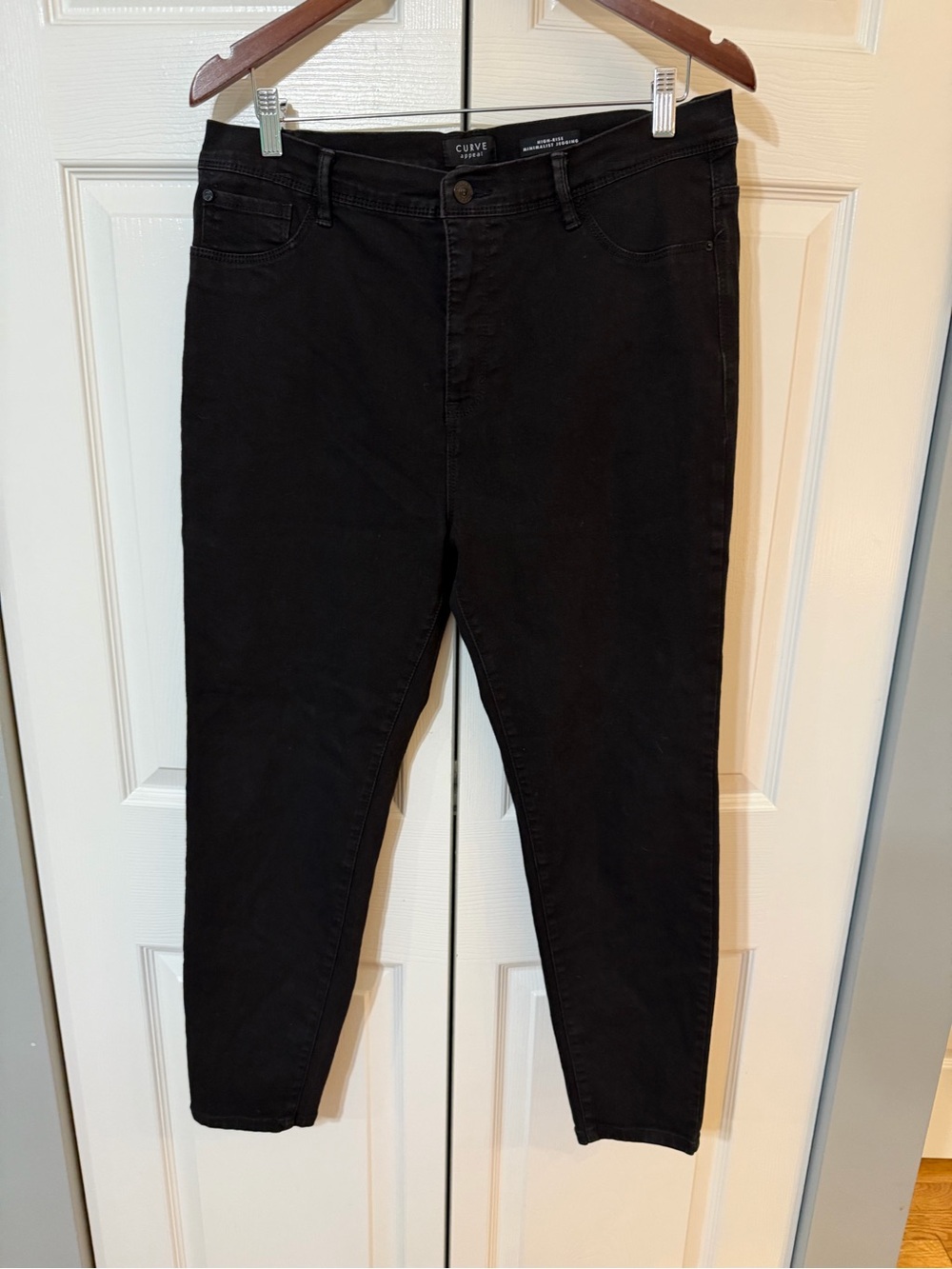 Curve High-Rise Minimalist Jegging Black for Women by Curve Appeal